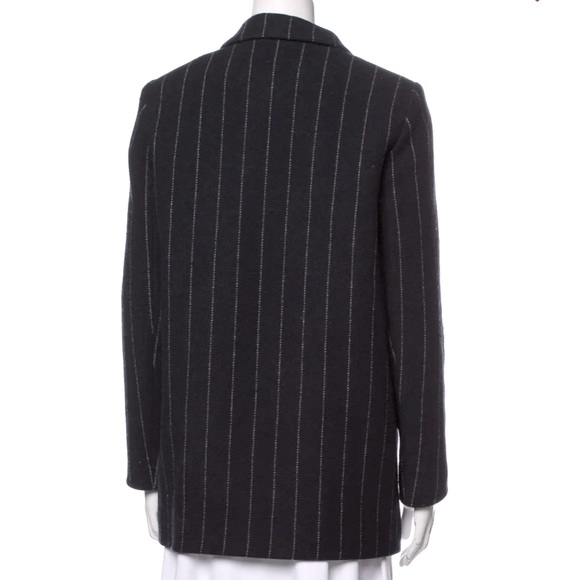 Maje Blue Striped Wool Blazer - Picture 7 of 7